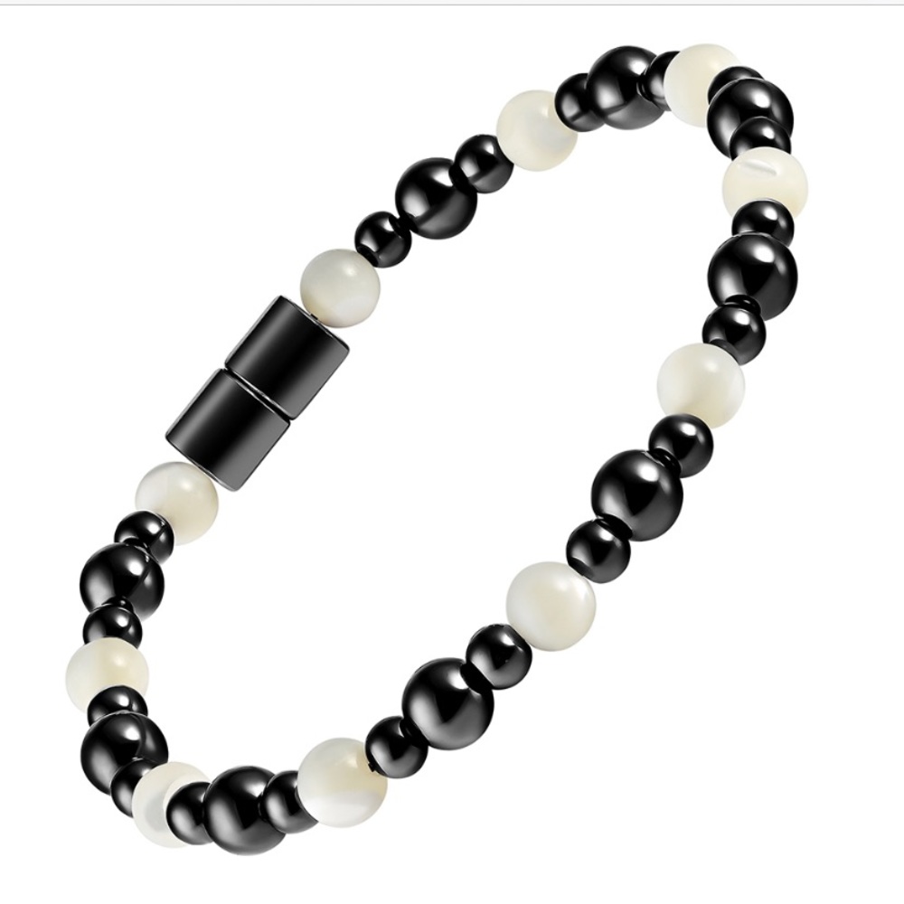 Hematite Magnetic Pearl Bracelet